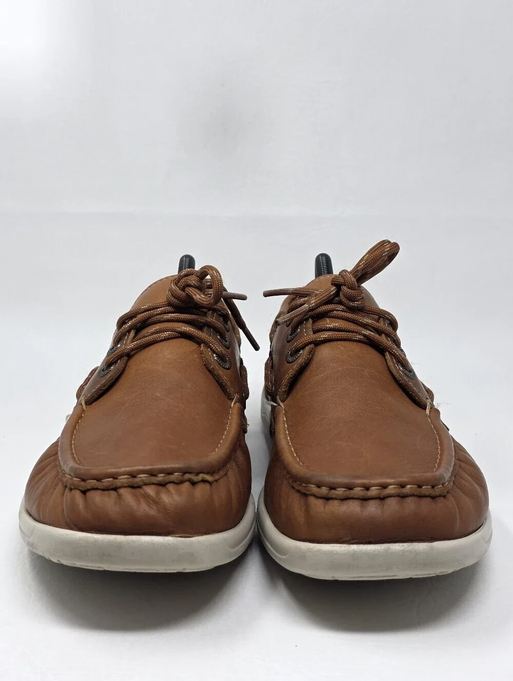 SAS Tripad Mens Decksider Boat Shoe Brown Leather Slip On Loafer Size 10M